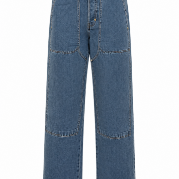 Mid Blue Tapered Fit Denim Jeans