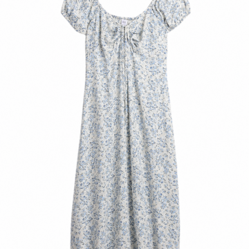 Floral Short Sleeve Fit and Flare Dress