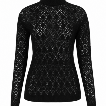 V-Neck Embellished Knit Sweater in Wine