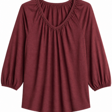 Black Slim Fit Long Sleeve Top