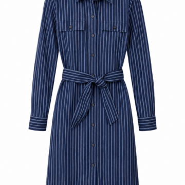 Solid Color Wrap Dress with Belted Waist