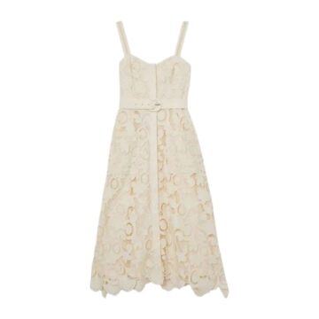 Chiffon Maxi Dress with Floral Embroidery